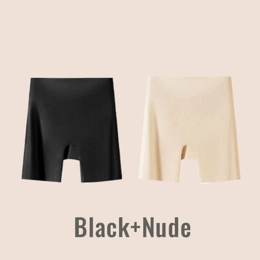 Women High-waist Ice Silk Underwear with Tummy-control Hip-lifting 