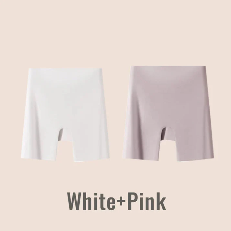Women High-waist Ice Silk Underwear with Tummy-control Hip-lifting 